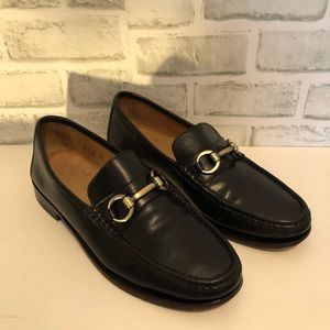 Bruno Magli Kirby Black Slip On Horse Bit Loafer